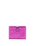 MULTI CARD KENSINGTON FUCHSIA LEATHER/CROC PRINT