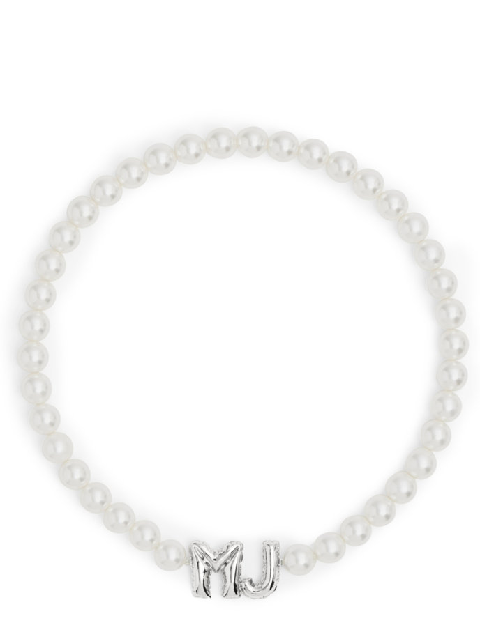 MJ BALLOON PEARL NECKLACE biely