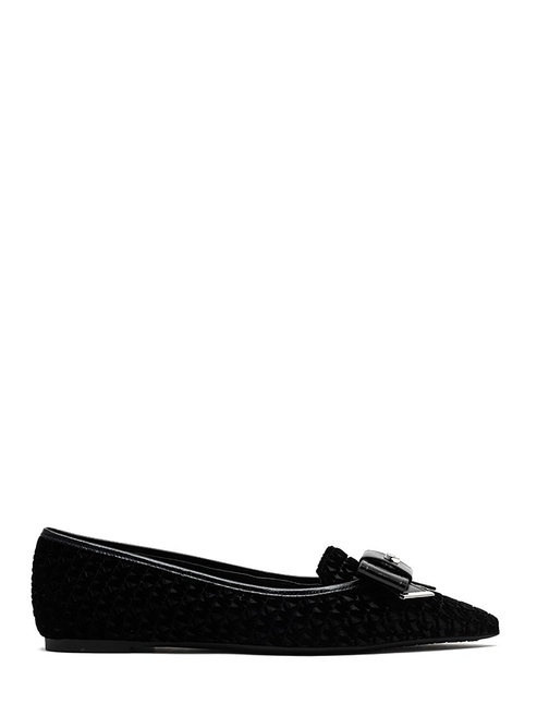 Topánky - BELLE FLEX FLAT čierne s motívom