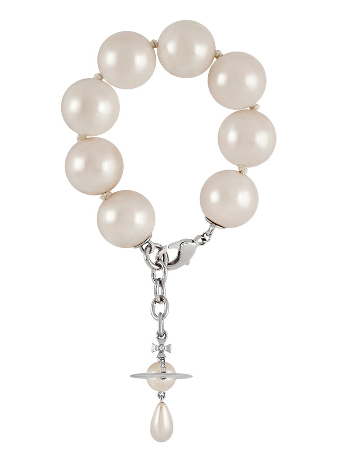 GIANT PEARL DROP BRACELET strierboný