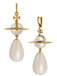 GIANT PEARL DROP EARRINGS strieborné