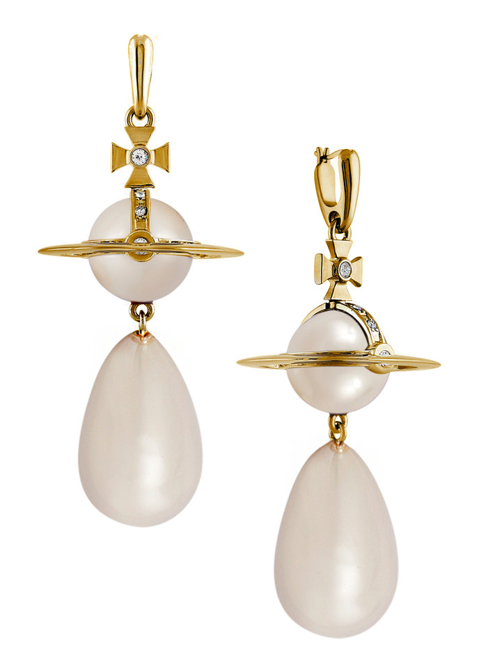 GIANT PEARL DROP EARRINGS strieborné