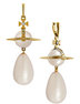 GIANT PEARL DROP EARRINGS strieborné