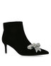 BELGRAVIA BOW ANKLE BOOT BLACK VELVET