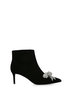 BELGRAVIA BOW ANKLE BOOT BLACK VELVET