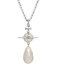 GIANT PEARL DROP PENDANT strieborný