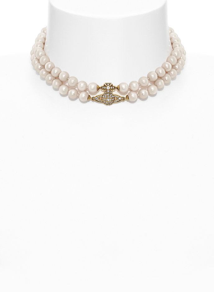 GRAZIELLA PEARL CHOKER zlatý