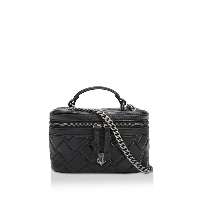 SM KENSINGTON VANITY CASE BLACK LEATHER