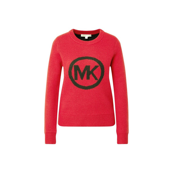 MK METALLIC SWEATER červený